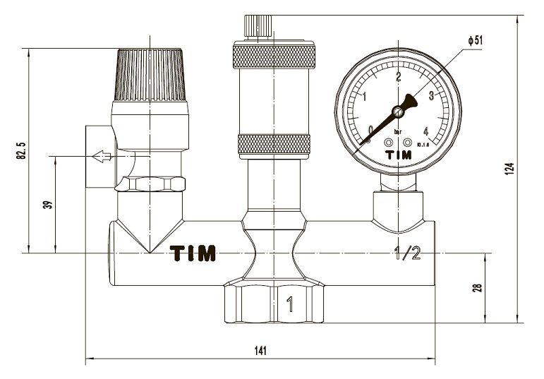 JH-1025 std - Габариты
