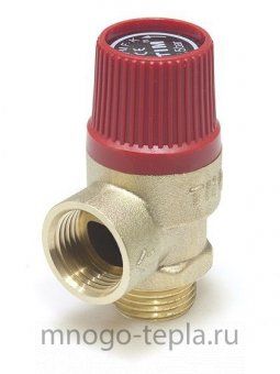 Предохранительный клапан 1/2" НР TIM BL22MF-K-3 (3 бар) красный - №1