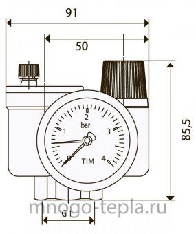 Группа безопасности котла TIM JH-1023-3 (3 бар) компактная - №1