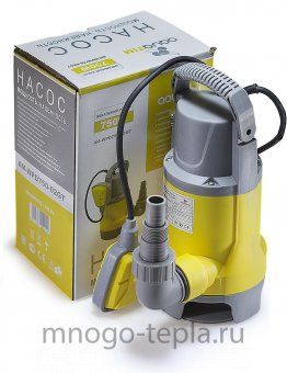 Насос дренажный погружной для грязной воды AquaTIM AM-WPD750-02GT, 750 Вт, с поплавком, размер фракций до 35 мм - №1