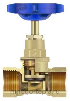 Вентиль запорный 1/2" TIM BL1802 с возможностью регулирования - №1