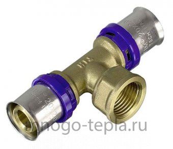 Пресс - тройник муфта 20 х 1/2" ВР х 20 TIM F-T2002F - №1