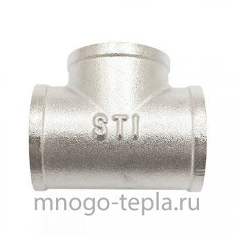 Тройник ½" ВР никелированный латунный резьбовой - №1