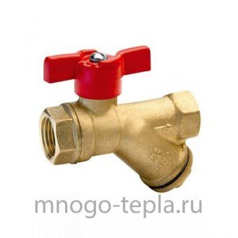 Кран шаровой БАЗ с фильтром бабочка 20 - №1