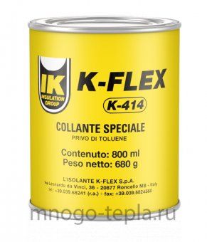 Клей K-Flex К-414, объем 0.8 л, для теплоизоляции из вспененного каучука - №1