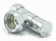 Кран для полотенцесушителя хромированный 1" НГ х 1/2" НГ TIM KV01-LFF042, угловой - №2