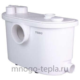 Канализационный насос с измельчителем для унитаза TEBO WC 400, до 6 метров, до 100 л/мин - №1