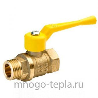 Кран шаровой газовый БАЗ 11б27п ШГ рычаг 15  (А11) - №1